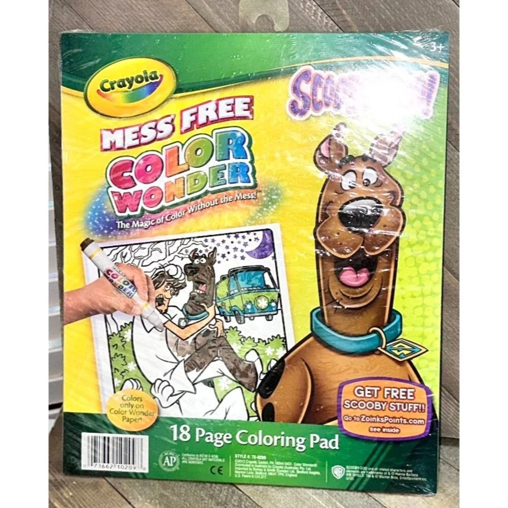 Set Of 2 Crayola Color Wonder Coloring Pad-Mess Free Scooby Doo